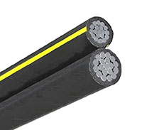 Duplex Conductor Type URD Cable<br>Aluminum Conductor